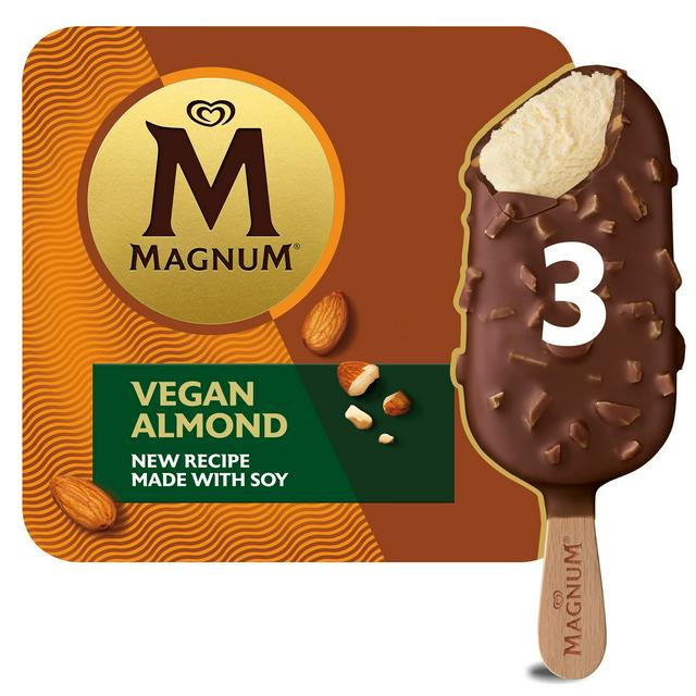 Magnum 3 x 90ml Collection Vegan Almond Ice Cream Sticks