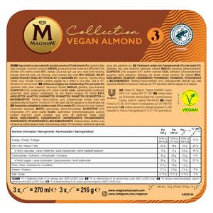 Magnum 3 x 90ml Collection Vegan Almond Ice Cream Sticks - gallery image 3