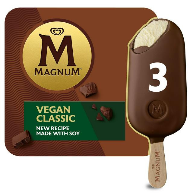 Magnum 3 x 90ml Collection Vegan Classic Ice Cream Sticks - gallery image 1