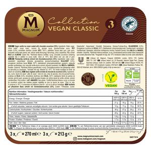 Magnum 3 x 90ml Collection Vegan Classic Ice Cream Sticks - gallery image 3