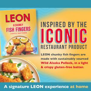 LEON Chunky Fish Fingers Lightly Battered x6 390g - gallery image 3