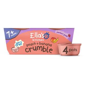 Ella's Kitchen Peach & Banana Crumble 7+ Months 4 x 80g - gallery image 2