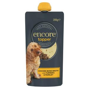 Encore Topper Chicken Bone Broth with Turmeric & Parsley Dog Food 200g - video