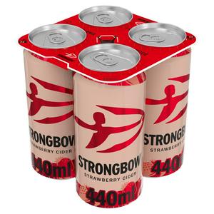 Strongbow Strawberry Cider 4% ABV Can 4 x 440ml