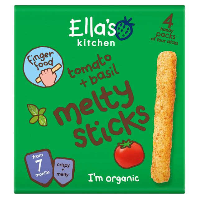 Ella's Kitchen Organic Tomato & Basil Melty Sticks Multipack Baby Snack 7+ Months 4 x 6g - gallery image 1