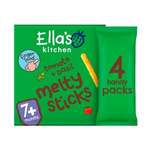 Ella's Kitchen Organic Tomato & Basil Melty Sticks Multipack Baby Snack 7+ Months 4 x 6g - gallery image 3