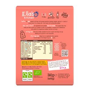 Ella's Kitchen Peach & Banana Oaty Smooshy 4 x 90g - gallery image 2