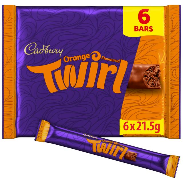 Cadbury Twirl Chocolate Orange Bar Multipack 3 x 43g - gallery image 1