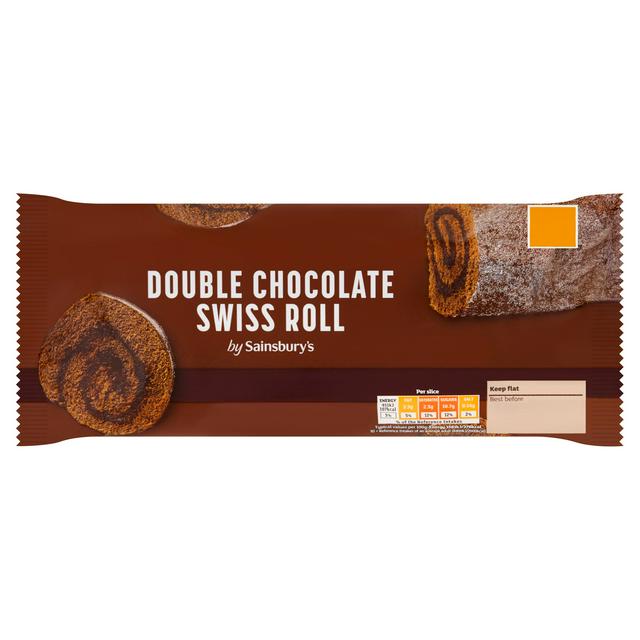 Sainsbury's Double Chocolate Swiss Roll 228g - gallery image 1