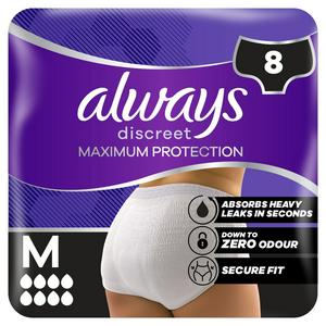 Always Discreet Incontinence Pants Maximum Protection Size M...