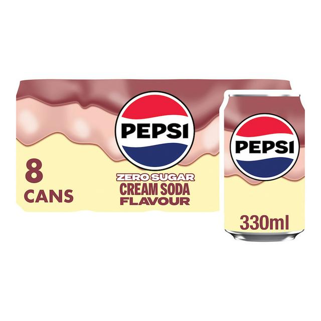 Pepsi Treats Cream Soda Flavour Cans 8 x 330ml | Sainsbury's