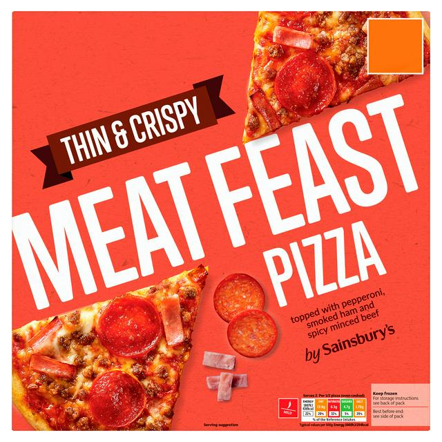Sainsburys Sainsbury's Thin Meat Feast Pizza