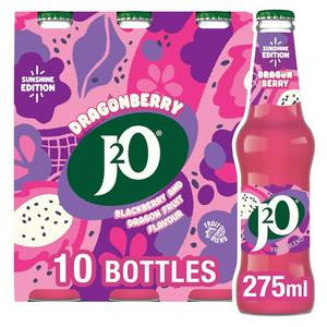 J2O Dragonberry Blackberry & Dragon Fruit Flavour, Sunshine ...