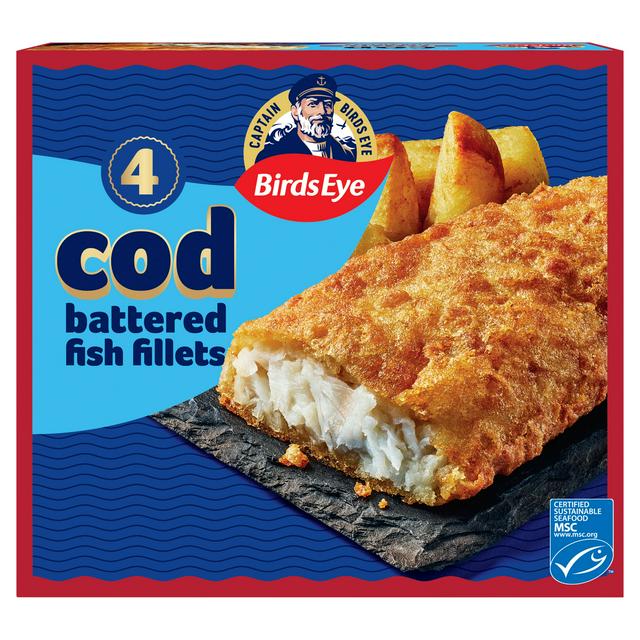 Birds Eye Battered Cod Fillets x4 400g - gallery image 1