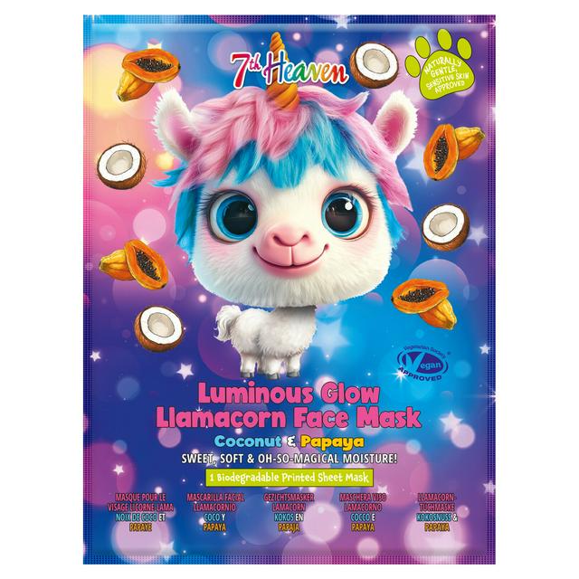 7th Heaven Coconut & Papaya Llamacorn Face Mask - gallery image 1