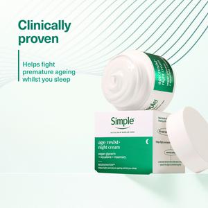 Simple Facial Moisturiser Age Resist+ Night 50ml - gallery image 3
