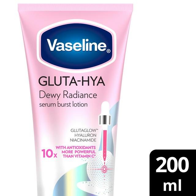 Vaseline Gluta Hya Dewy Radiance Serum Burst Body Lotion Moisturiser 200ml - gallery image 1