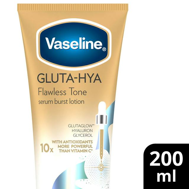 Vaseline Gluta Hya Flawless Tone Serum Burst Body Lotion Moisturiser 200ml - gallery image 1