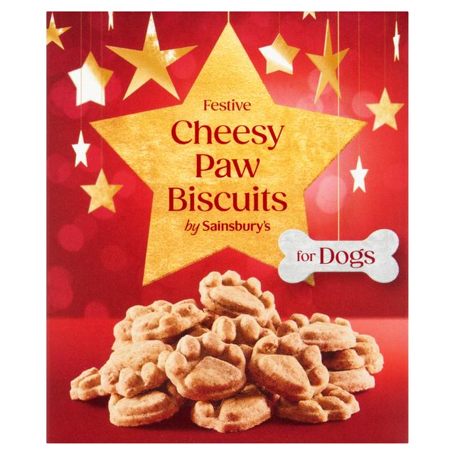 Sainsbury's Festive Cheesy Paw Biscuits for Dogs 200g