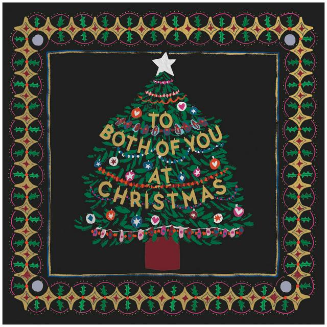 Sainsbury's Merry Christmas to Both of You FestiveTree Design Greeting Card - gallery image 1