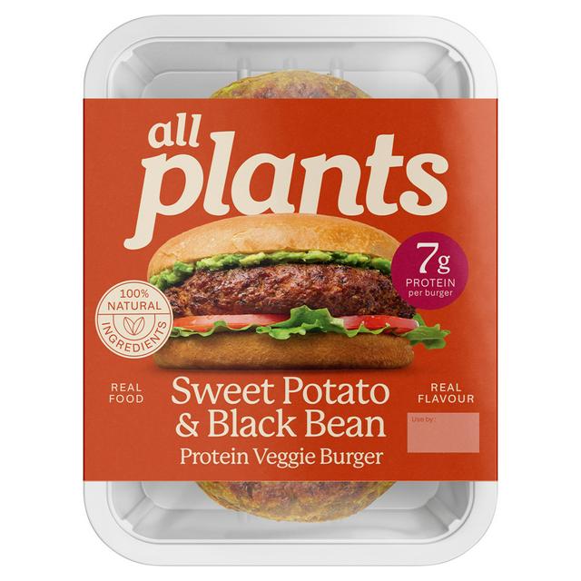 Plants Sweet Potato, Black Bean & Chipotle Protein Veggie Burger 180g - gallery image 1