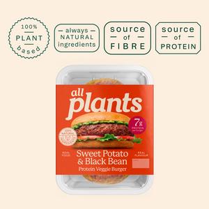 Plants Sweet Potato, Black Bean & Chipotle Protein Veggie Burger 180g - gallery image 3