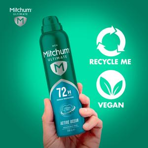 Mitchum 250ml Men Ultimate Active Ocean Antiperspirant Deodorant Spray - gallery image 4