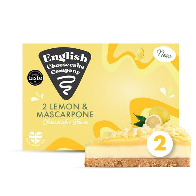 English Cheesecake Company Lemon & Mascarpone Cheesecake Slices x2 180g - gallery image 1