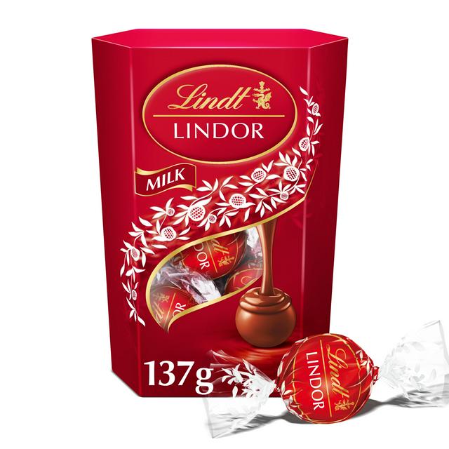 Lindt Lindor Milk Chocolate Truffles Box 137g - gallery image 1