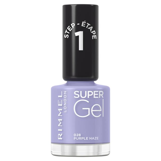 Rimmel London Super Gel Nail Polish Lacquer Purple Haze 028 12ml - gallery image 1