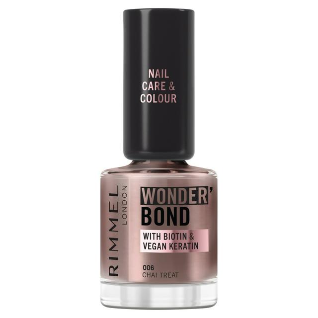 Rimmel Wonder Bond Care + Color Nail Polish 006 Chai Treat 12ml - gallery image 1