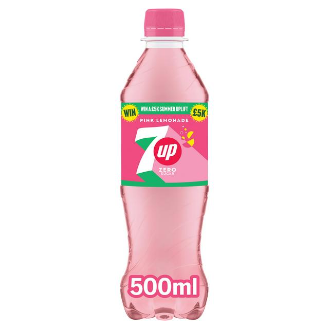 7UP Zero Sugar Pink Lemonade Bottle 500ml - gallery image 1