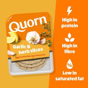 Quorn Garlic & Herb Slices 100g - gallery image 2