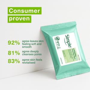 Simple Exfoliating Face Wipes Biodegradable x20 - gallery image 5