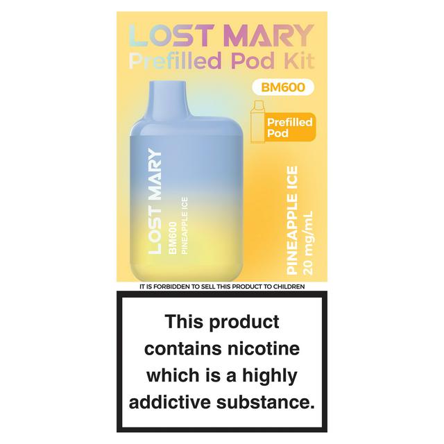 Lost Mary BM600 Pineapple Ice Prefilled Pod Kit 20mg/ml - gallery image 1