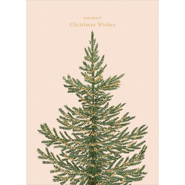 Sainsbury's Christmas Wishes & Happy New Year Festive Tree Open Design Greeting Card - gallery image 1