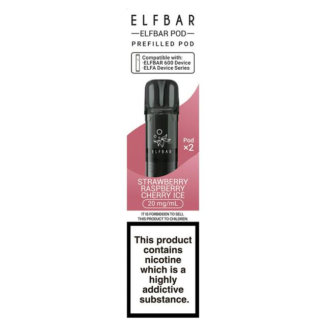 Elfbar Prefilled Pod Strawberry Raspberry Cherry Ice - gallery image 1
