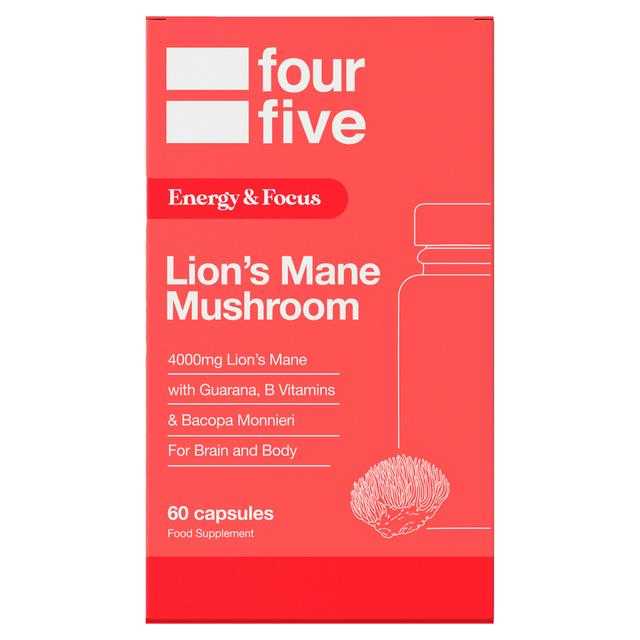 Fourfive Lions Mane Capsules Energy And Focus Formula - 60 Capsules | Supplements
