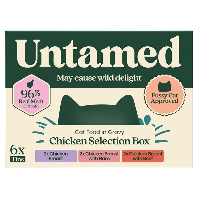 untamed Chicken Selection Box in Gravy Cat Food 6 x 75G