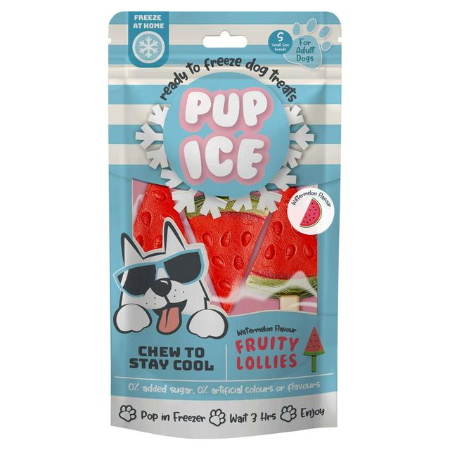 Pup Ice Watermelon Flavour Fruity Lollies Dog Treats Small Size