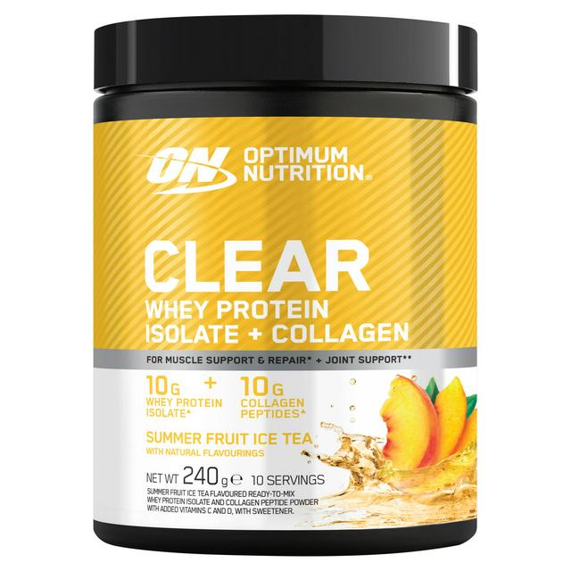 Optimum Nutrition Clear Whey + Collagen Summer Fruit Ice Tea 240g