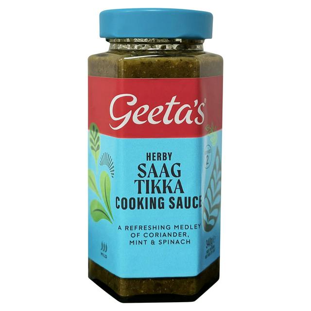 Geetas Geeta's Herby Spinach Coriander & Mint Cooking Sauce 340g