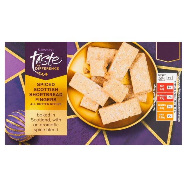 Sainsbury's Spiced Scottish Shortbread Fingers, Taste the Difference 160g - gallery image 1