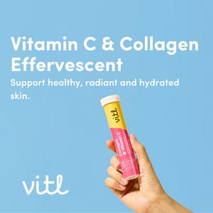 Vitl x20 Collagen & Vitamin C Effervescent Peach Flavour Tablets - gallery image 4