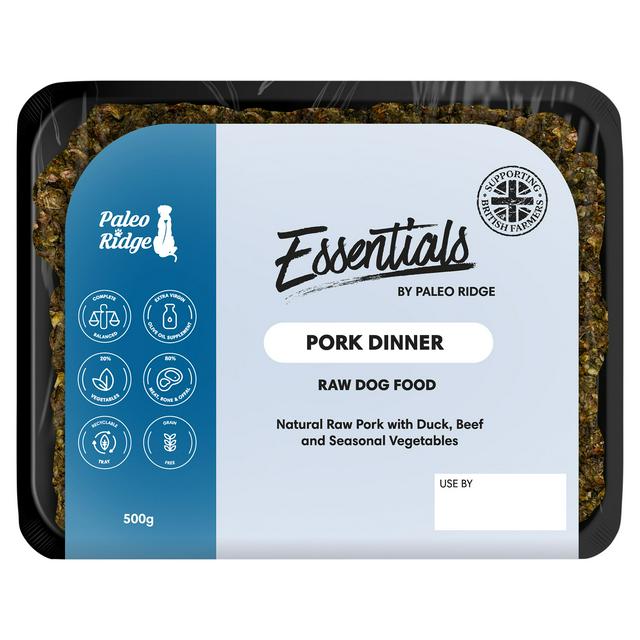 Paleo Ridge Essentials Pork Dinner Raw Dog Food 500g