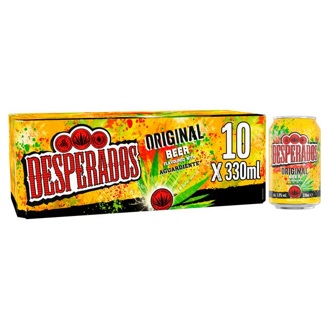 Desperados Original Tequila Lager Beer Can 5.9% ABV 10 x 330ml