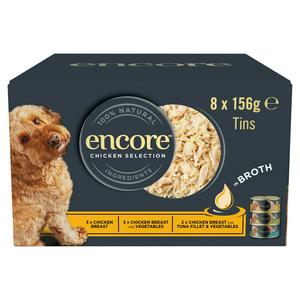 Encore Chicken Selection in Broth Dog Food 8 x 156g - video