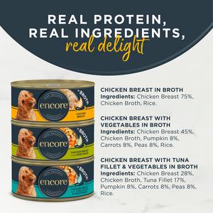 Encore Chicken Selection in Broth Dog Food 8 x 156g - gallery image 2
