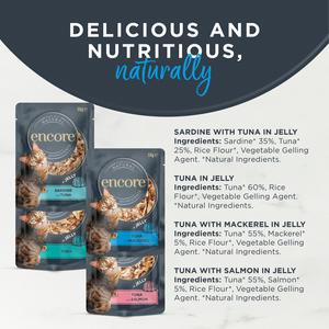 Encore Fish Selection in Jelly Pouches Cat Food 24 x 50g - gallery image 2