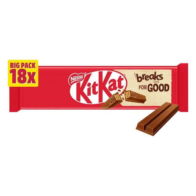 KitKat 2 Finger Milk Chocolate Biscuit Bars 18 Pack Multipack 372.6g
